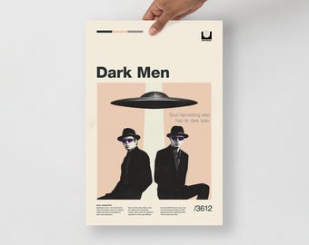 Midcentury UFO Poster, Sci-Fi Wall Art, Retro Surreal Print, Paranormal Decor