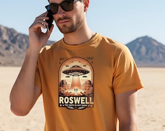 Retro Roswell UFO T-Shirt - Vintage Alien Graphic Tee
