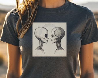 Vintage Alien Communication T-Shirt, Paranormal UFO Design