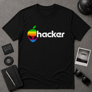 Vintage Hacker Logo T Shirt Funny Programmer Tee for Coders Software Engineers and Tech Enthusiasts