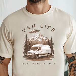Funny UFO Van Life T-Shirt, Nomad Camper Tee