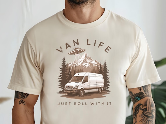 Funny UFO Van Life T-Shirt, Nomad Camper Tee
