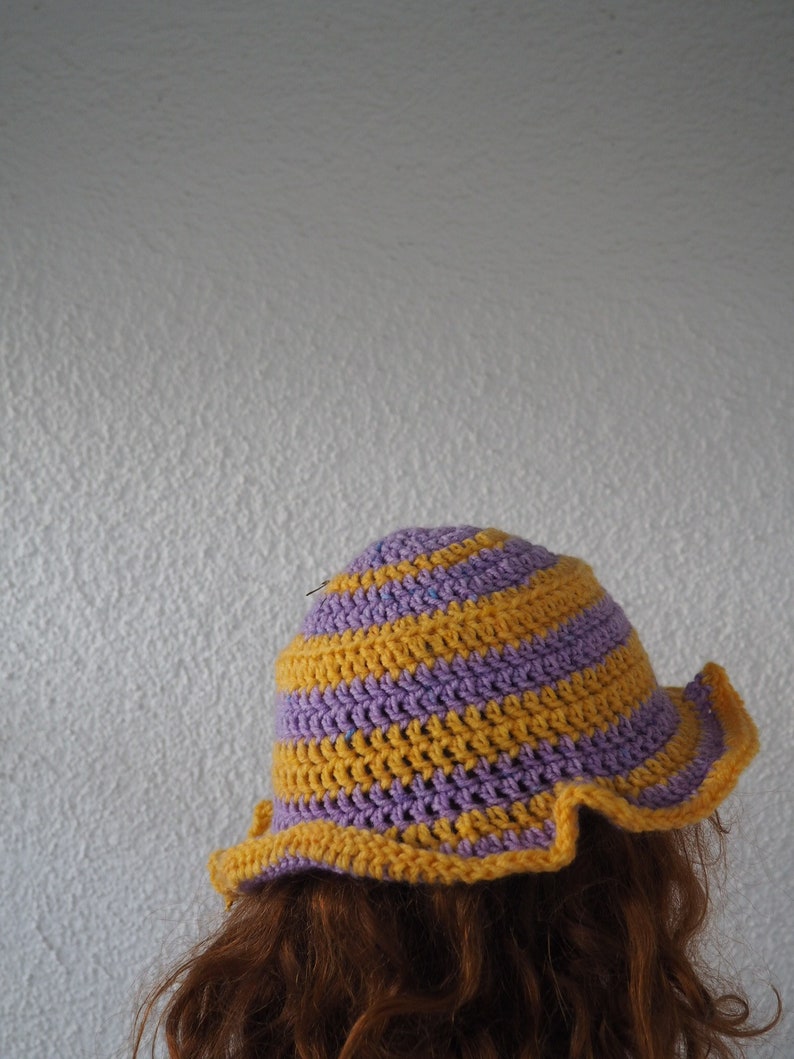 Handgehäkelter Sonnenhut, Sonnenhut, Sonnenhüte, crochet bucket hat, häkelhut, häkelhüte, crochet hat Bild 7