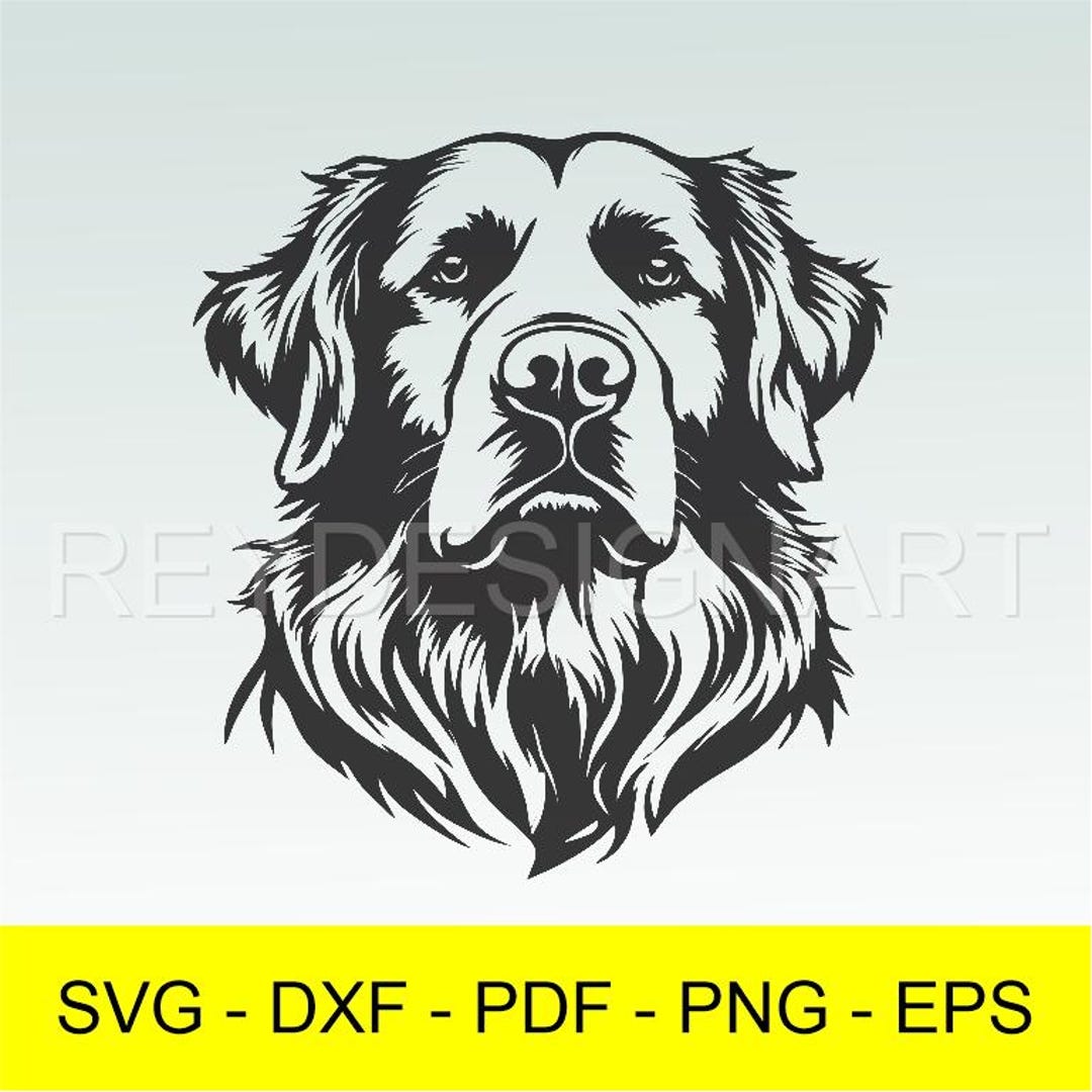 Golden Retriever SVG Cut File | Dog Breed Outline Design (digital ...