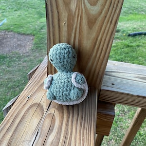 Handmade crocheted booty turtle