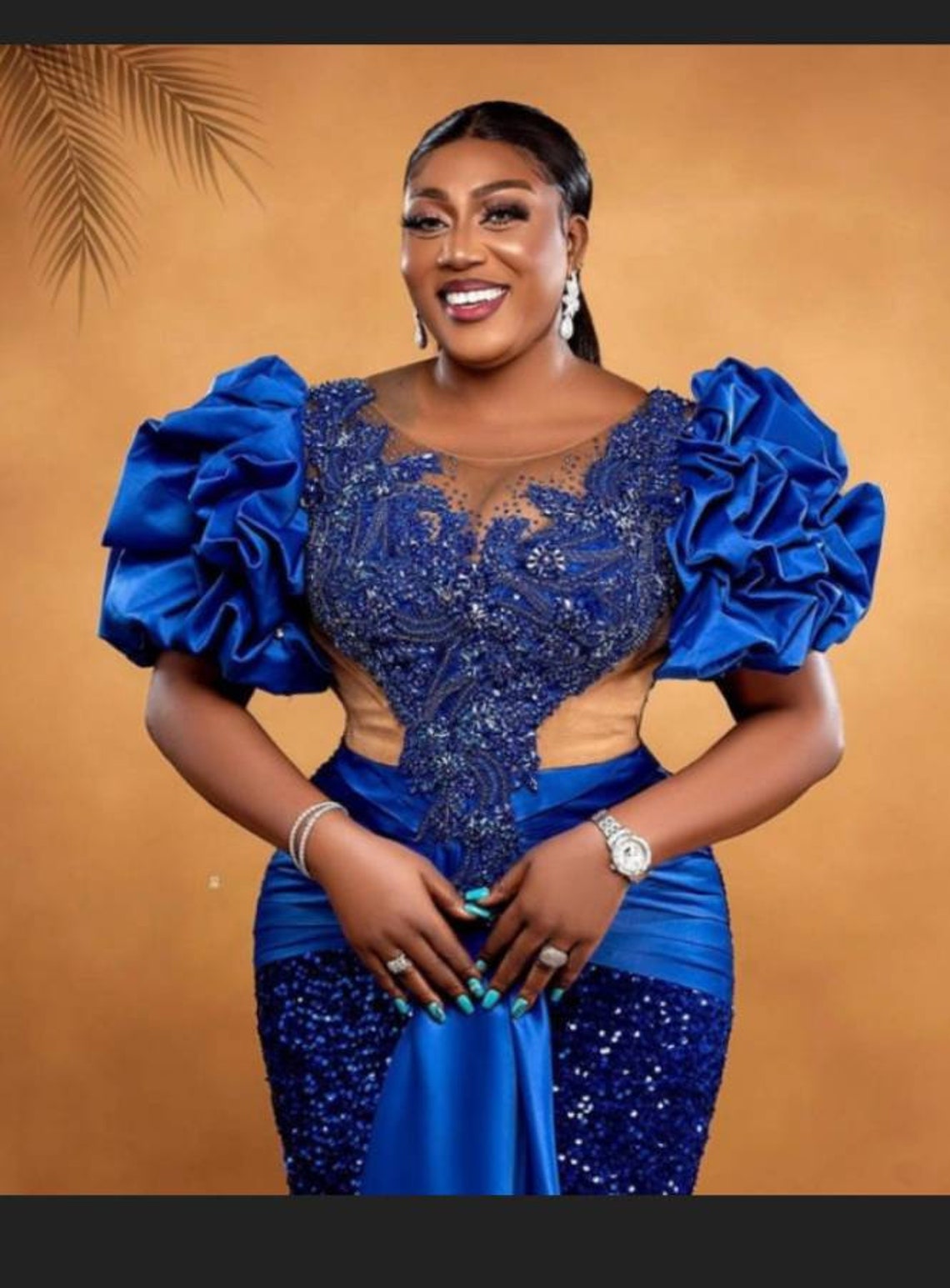 Blue Dinner Dressblue Prom Dress Mermaid Gown With Train Etsy