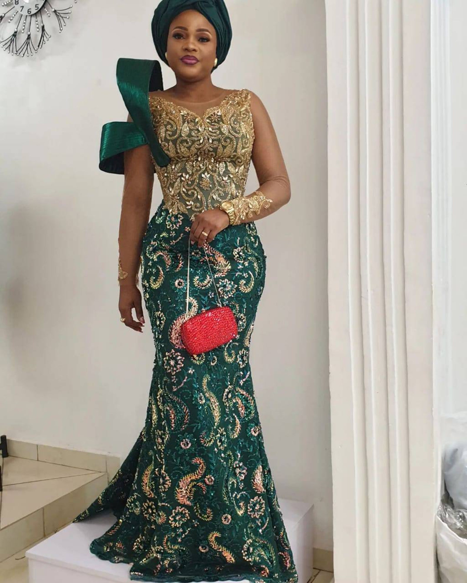 Emerald Green Dinner Dress Green Prom Dress Mermaid Gown Etsy