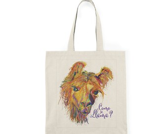 Skurrile Canvas Tasche für Lama Liebhaber