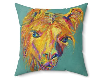 Happy Lama Quadrat Kissen in 4 Größen