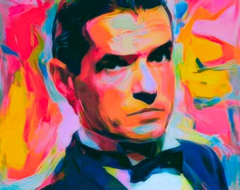 Hommage Falco Emontional Collage Print up to 100 x 100 cm Gallery Print/Singer/Austria/Motivation/Colorful/Pop Art/Colors