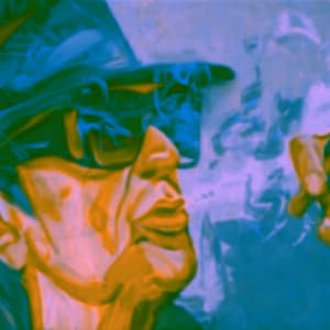 Hommage Udo Lindenberg die coole Socke Part 1  150x200 Acrylglas/Leinwand/Poster/XXL Druck/Alu Dibond/SilberAlu/Pop Art