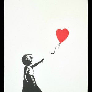 Homage Girl with Balloon Homage Banksy 75x100 Canvas Print/Poster Paper/Modern/XXL/Modern Art/PopArt/Decorative/Graffiti