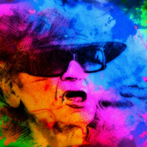 Hommage Udo Lindenberg die coole Socke Part 2 150x200 Acrylglas/Leinwand/Poster/XXL Druck/Alu Dibond/SilberAlu/Pop Art