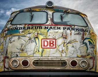 Homage Udo Lindenberg special train after photography up to 150x200 acrylic glass/canvas/poster/XXL print/aluminium dibond/silver aluminum/pop art