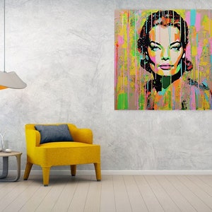 Hommage à Romy Schneider Pop Art Filter Images XXL jusqu'à 150 x 150 cm Toile/Papier Poster/Art Moderne/Alu Dibond/Alu Argenté/Cinéma/Célébrité/Film