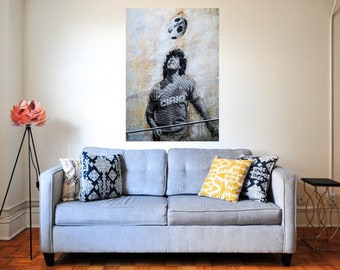 Motif Diego Maradonna Football God Street Art Photography by Jo up to 75x100 Canvas Print/Poster Paper/Graffiti/XXL Print/PopArt