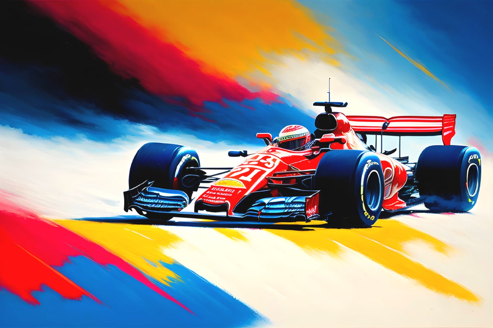 Motorsport Print, Car, Racing Car Art Print, Racing Car Picture ...