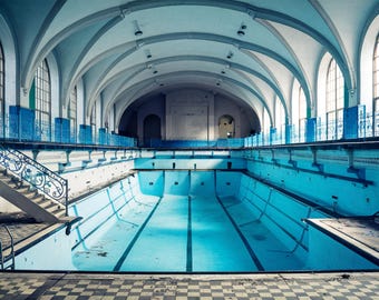 Abandoned Places 50 Photography High-resolution Scenery in an abandoned swimming pool Baroque up to 180 x 100 cm XXL Image on Acrylic Glass/Canvas