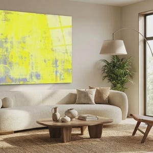 Abstract Game Urban Yellow Ultra HD Neon Colors up to 150 x 150 cm Design Pictures/Glossy/Decorative/ Acrylic Glass/XXL Wall Art/Modern Art image 12