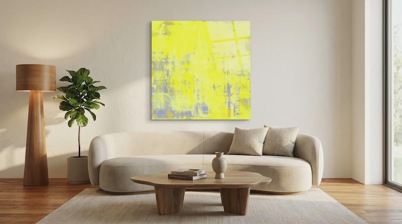 Abstract Game Urban Yellow Ultra HD Neon Colors up to 150 x 150 cm Design Pictures/Glossy/Decorative/ Acrylic Glass/XXL Wall Art/Modern Art image 13