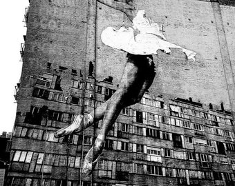 Urban Balett New York Black and White Photography up to 150x200 Acrylic Glass/Canvas/Poster/XXL Print/Alu Dibond/SilverAlu/Pop Art