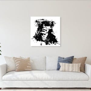 Motivo Udo Lindenberg Pop Art Retrato Plantilla hasta 80 cm x 80 cm Música alemana Lienzo/Póster Papel//Arte moderno/Alu Dibond/SilverAlu