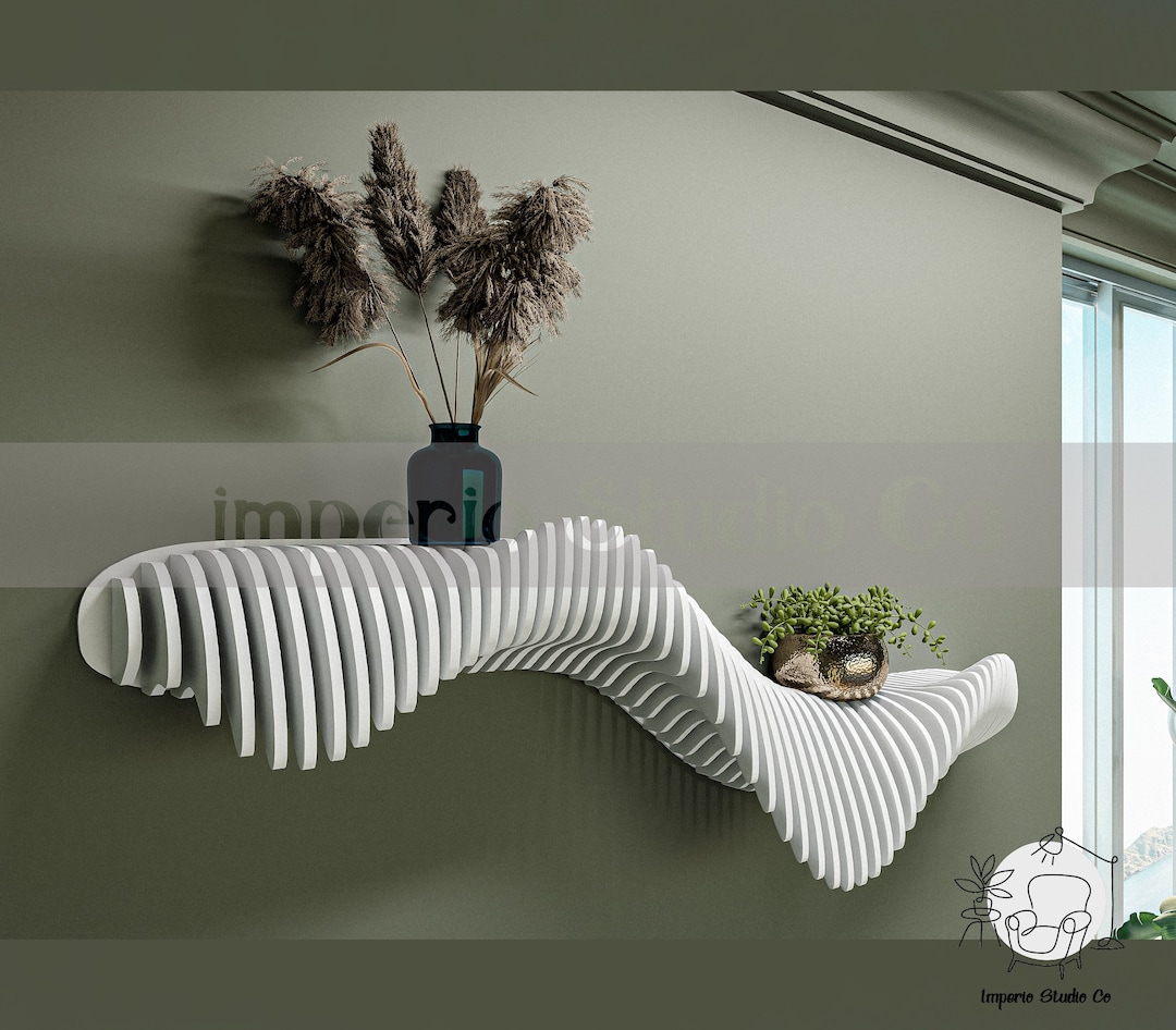 Parametric Shelf, New Design Shelf, Wood Wall Decor Art for Living Room or Office Decorations