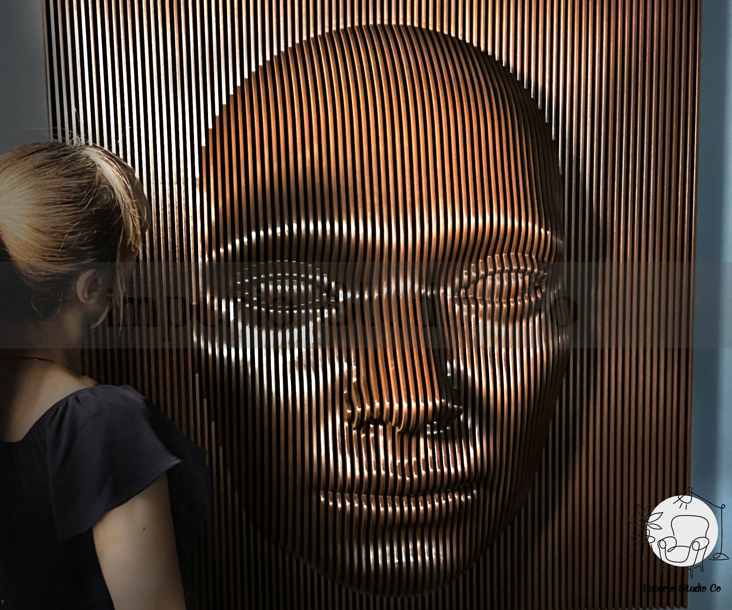 Parametric Face 3D Wood Wall Decor Art Large Human Face Etsy UK