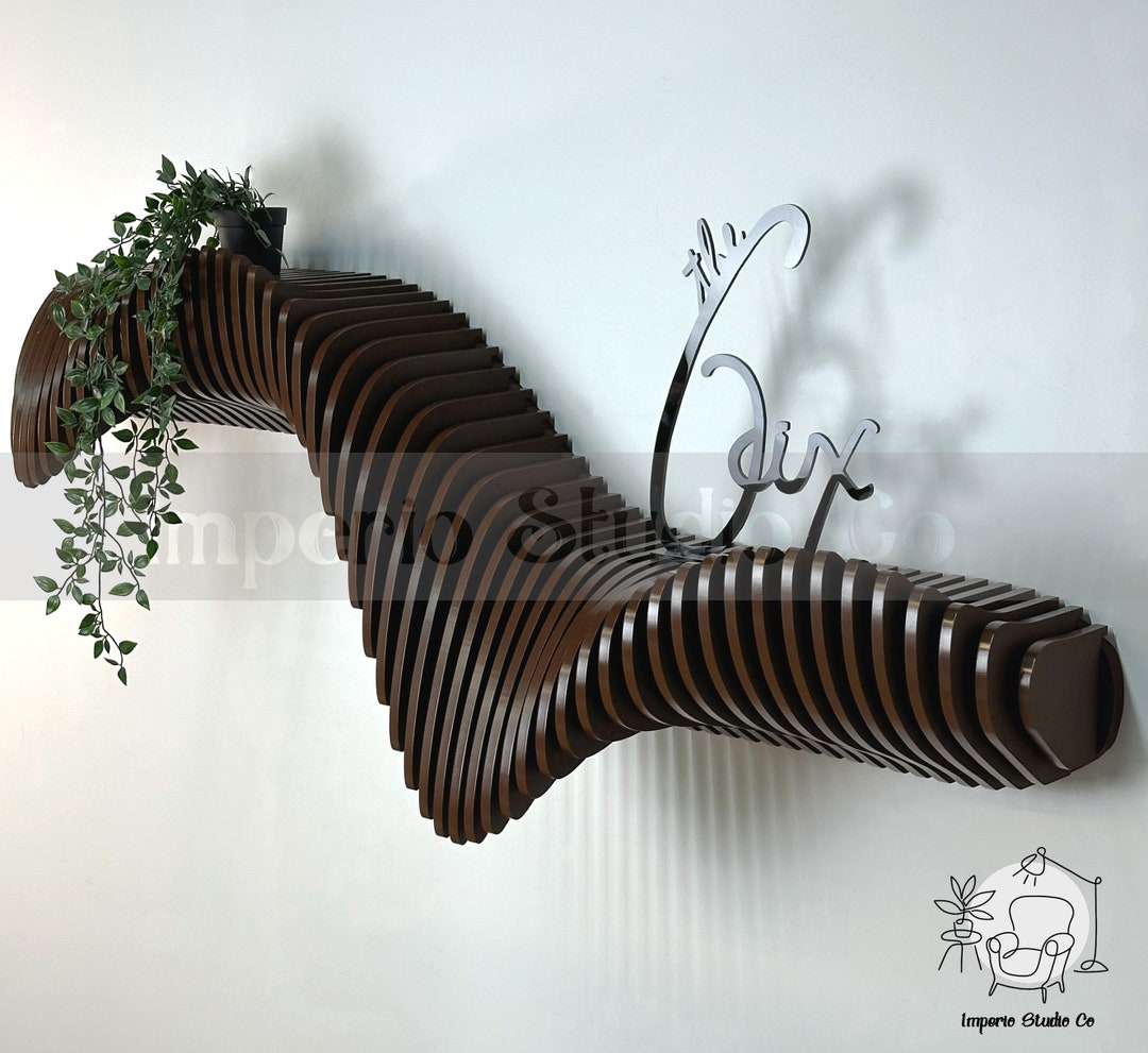 Parametric Shelf, New Design Shelf, Wood Wall Decor Art for Living Room or Office Decorations