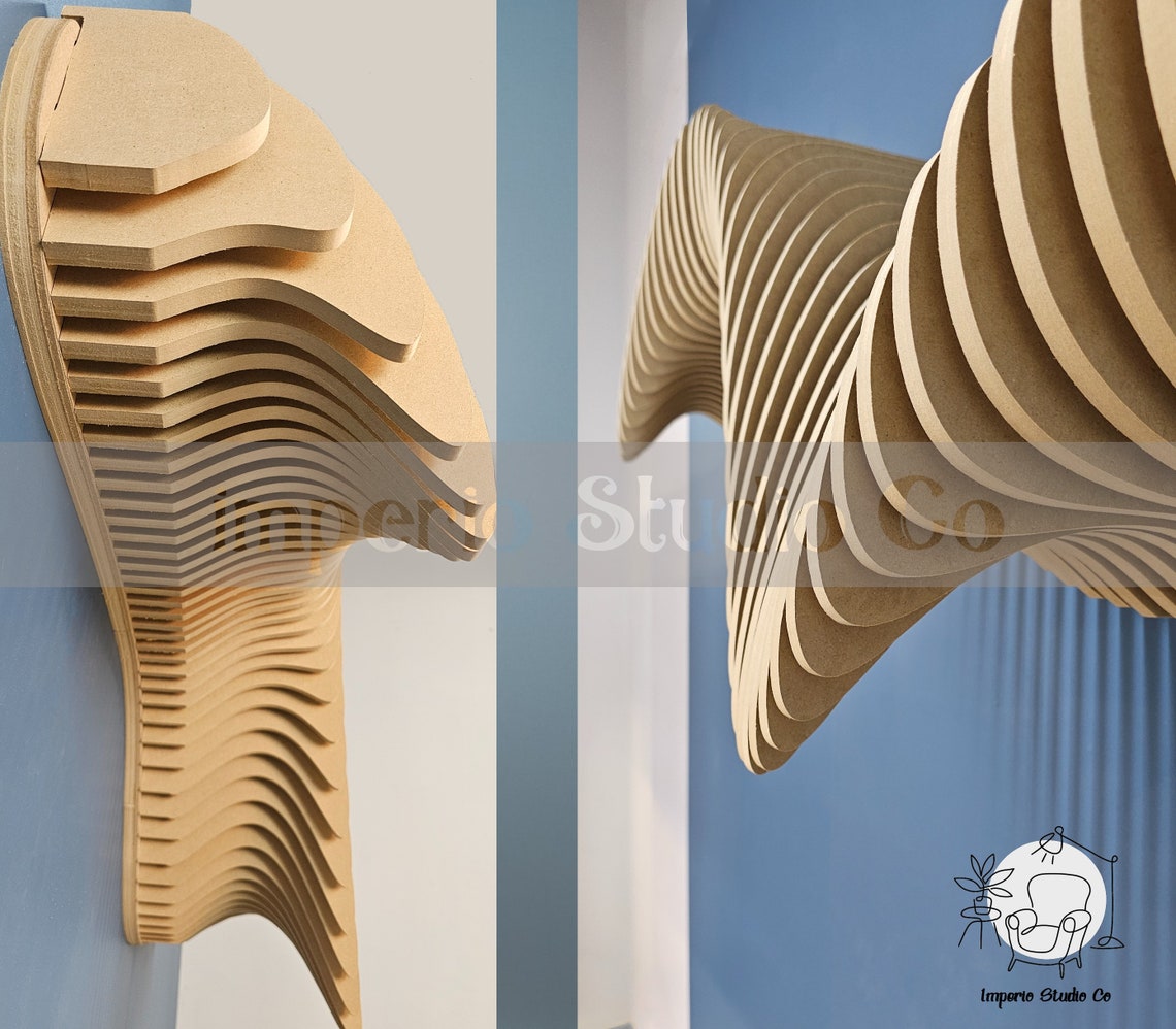 Parametric Shelf New Design Shelf Wood Wall Decor Art for Etsy