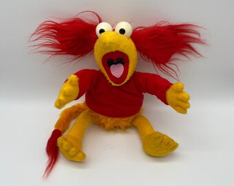 Retired Adorable Fraggle Rock Plush from the 1980s | Manhattan Toys | Red Girl 15 inch (38 cm) Plush Doll