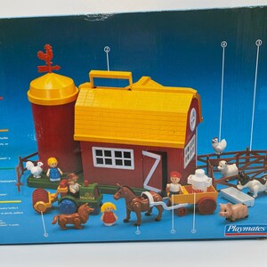 Vintage Li l Playmates Farm Play Set Retro Playskool Farm Animals Cow Chicken Horse Dog Sheep Pig Tractor Etsy UK