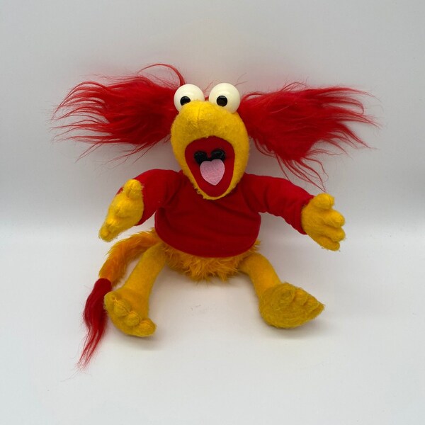 Retired Adorable Fraggle Rock Plush from the 1980s | Manhattan Toys | Red Girl 15 inch (38 cm) Plush Doll