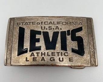 Boucle de ceinture en métal Levi's Athletic League | Produits dérivés de la marque Levi | État de Californie