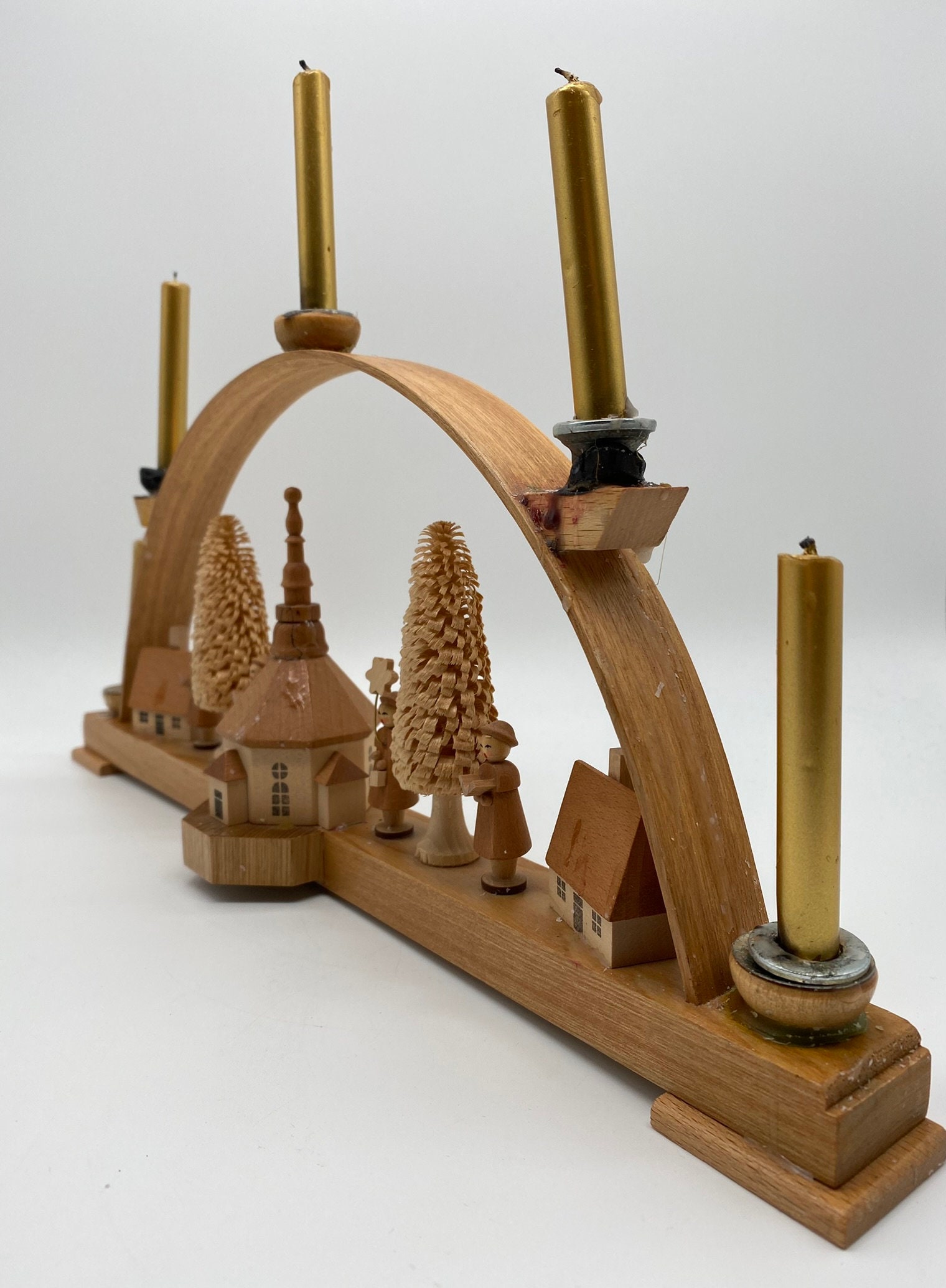 Vintage Erzgebirge German Candle Arch Wooden Christmas Etsy UK