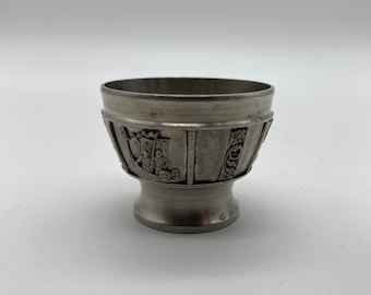 Konge Tinn Norwegian Pewter Decorative Cup | H.S. Vintage Pewter Cup