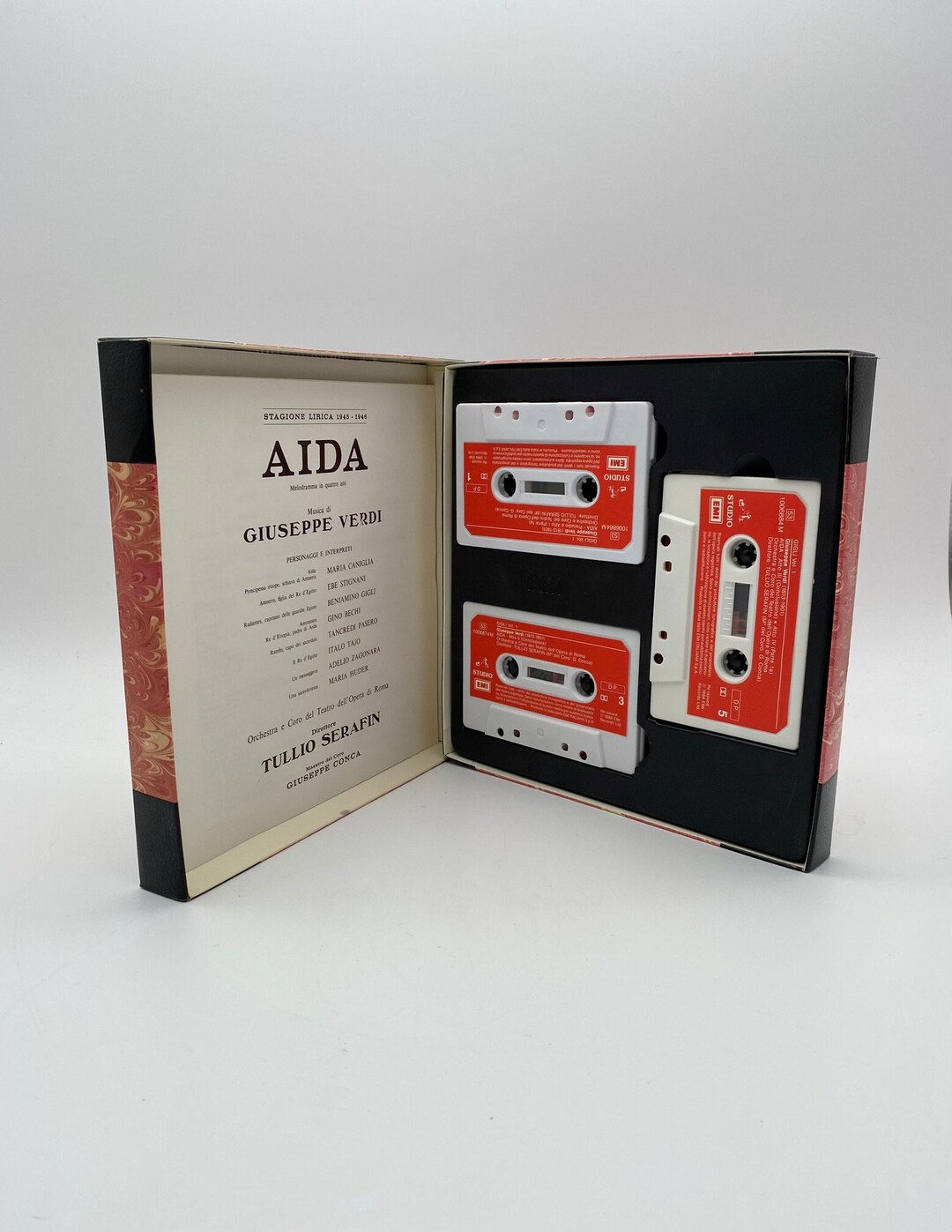 Rare Verdi Aida Box Set With Cassette Tapes GIGLI Opere Complete Box ...