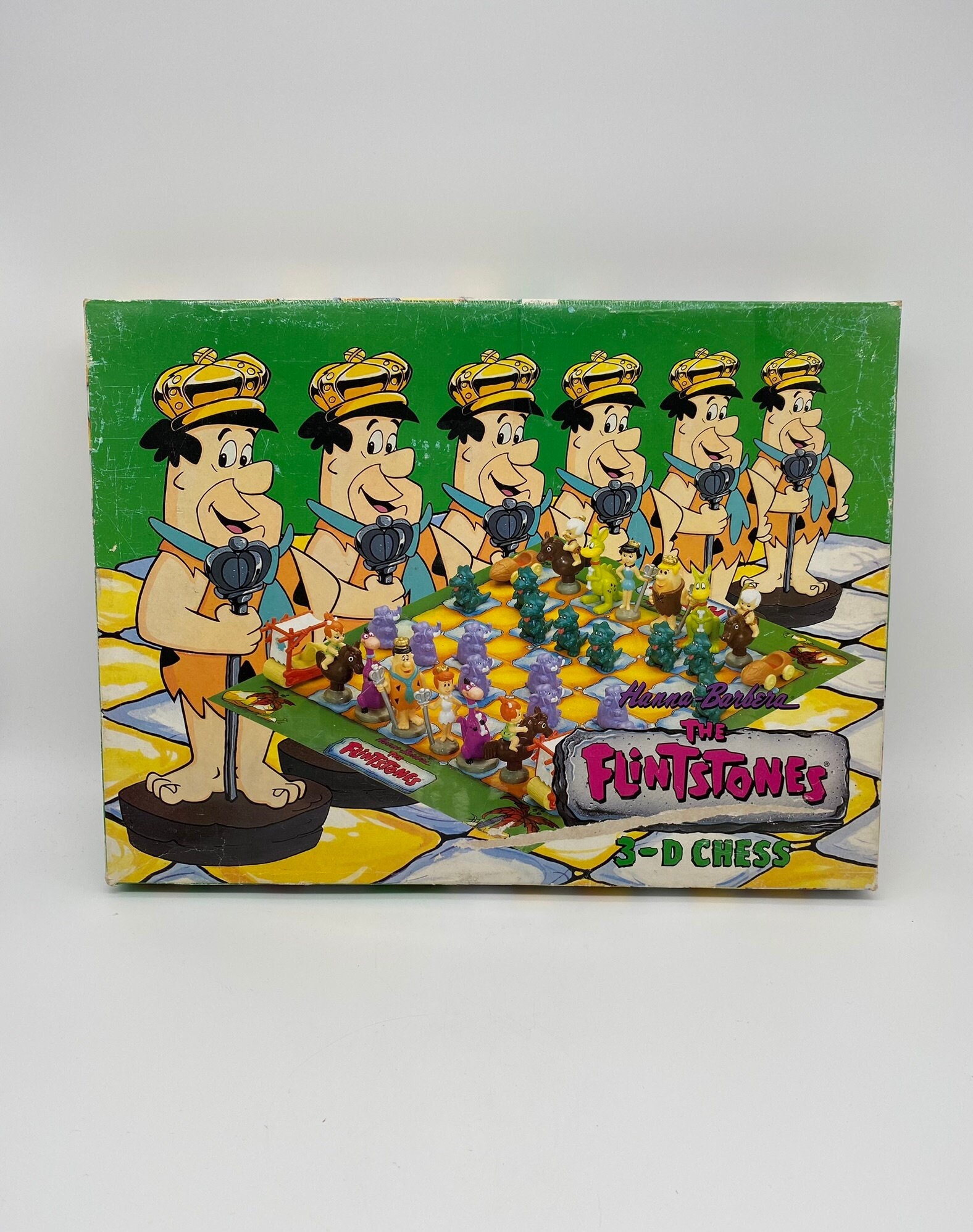 Vintage the Flintstones 3D Chess Set | 1993 Hanna Barbera Set 