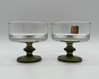 Set of 2 VEMAM Champagne Glasses | Made in Italy | 60s 70s Vintage Wine Glasses