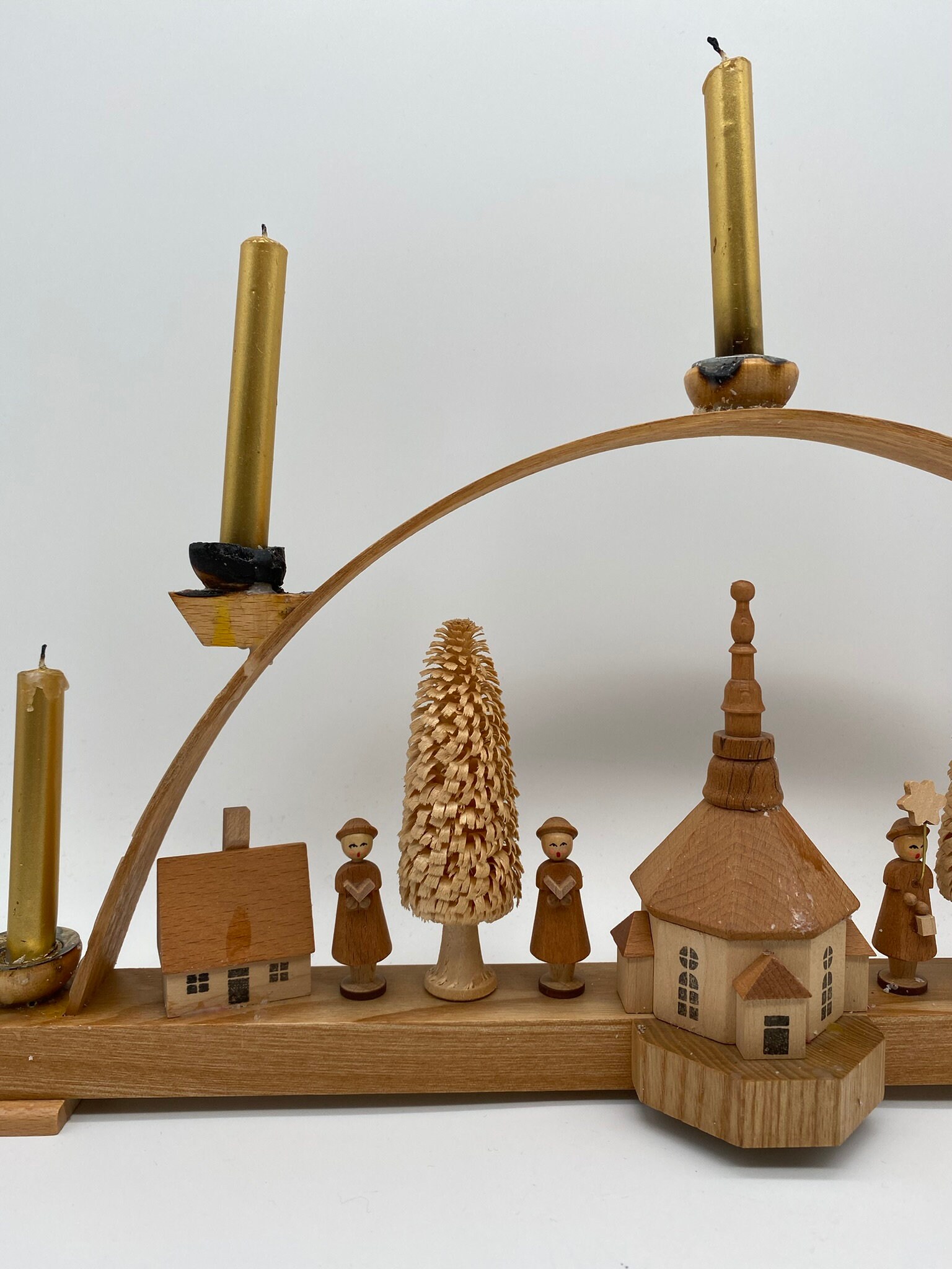 Vintage Erzgebirge German Candle Arch Wooden Christmas Etsy UK