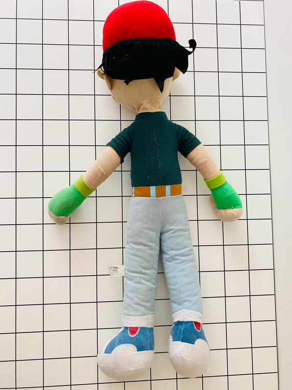 Very Rare XXL Ash Ketchum Plush From 2002 Play by Play Large Ash Plush Pokemon Plush 15 Inch 39cm Tall Jumbo Ash Ketchum Collectible Etsy