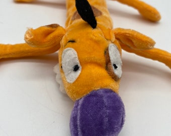 Vintage Cat Dog Stuffed Animal Plush Nickelodeon Cat dog Plush Doll 11 Inch 28 Cm Long Etsy UK