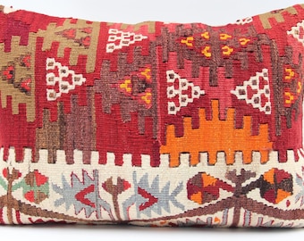 Fundas de cojín lumbar Kilim de 50 x 35 cm