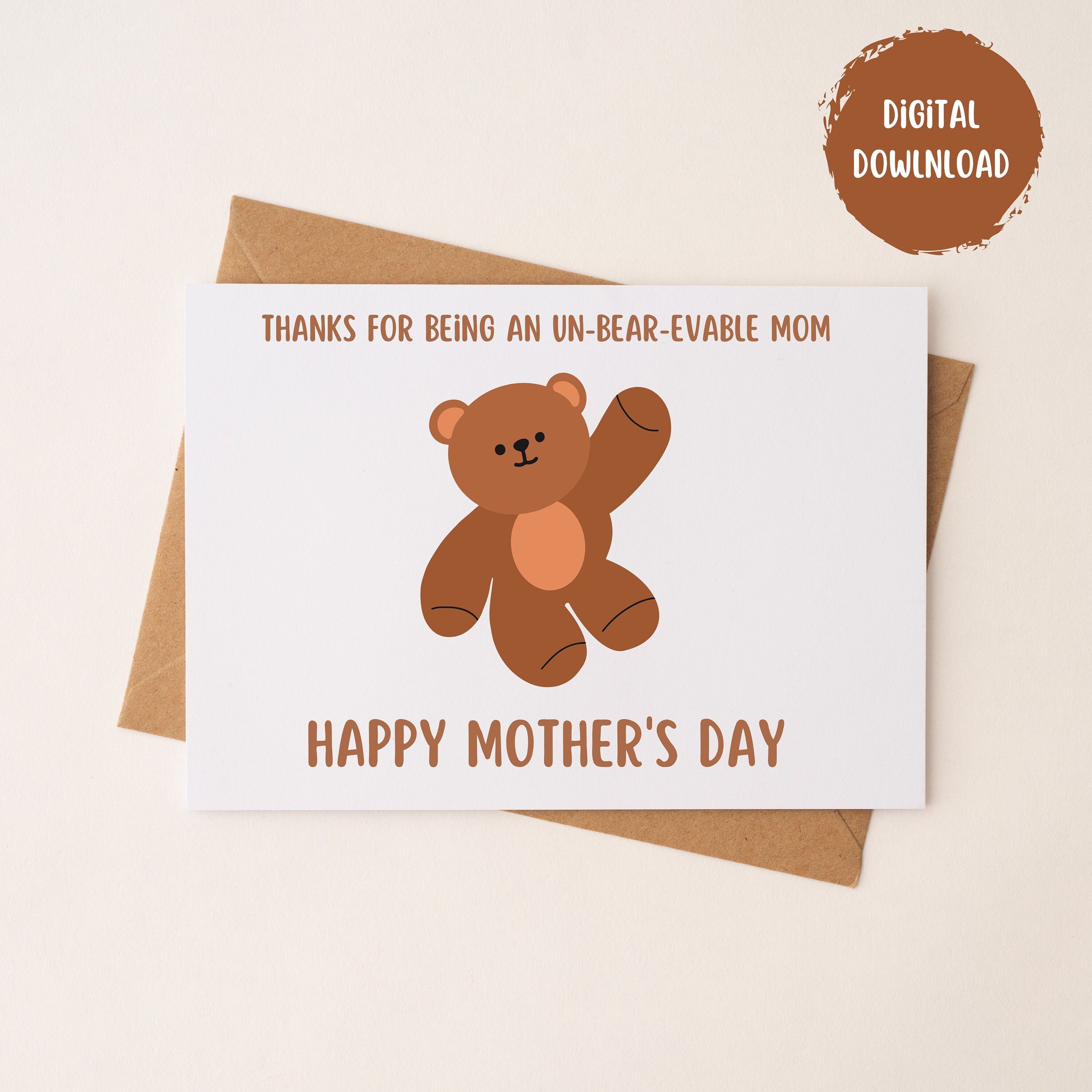 Happy Mothers Day Card, Printable Mother's Day Card, Mother's Day Card ...