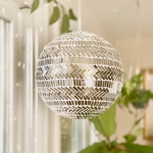 Handmade Mosaic Disco Ball with Unique Design for Home Decor, Parties, Weddings. FREE SHIPPING!