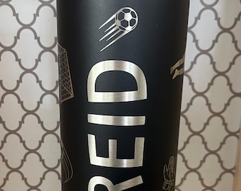 Personalisierte gravierte Fußball Tumbler 40oz: Kundenspezifische Teamwasserflasche