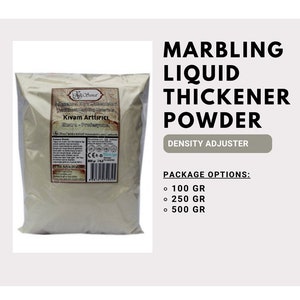 Ebru Art Marbling Thickening Powder - Marbling Water Concentrator - Marbling Density Adjuster - 100, 250, 500gr - Professional High Quality