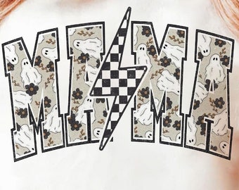 Spooky Mama Png, Halloween Png, Spooky Season Png, Halloween Checkered Png, Spooky vibes Png, Halloween Mama Coquette Bow Sublimation
