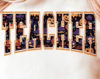 Trendy Halloween Fall PNG, Spooky Teacher Png, Teacher Png Sublimation, Teacher Png Shirt Design, Halloween Boo Ghost Png Digital Download