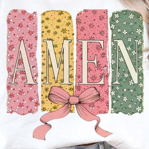 Amém coquete arco png, Amém varsity png, floral amém png, Jesus páscoa png, páscoa cristã png, floral primavera png, versículos bíblicos da páscoa png
